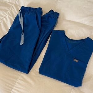 Figs Blue Track Pants & Joggers